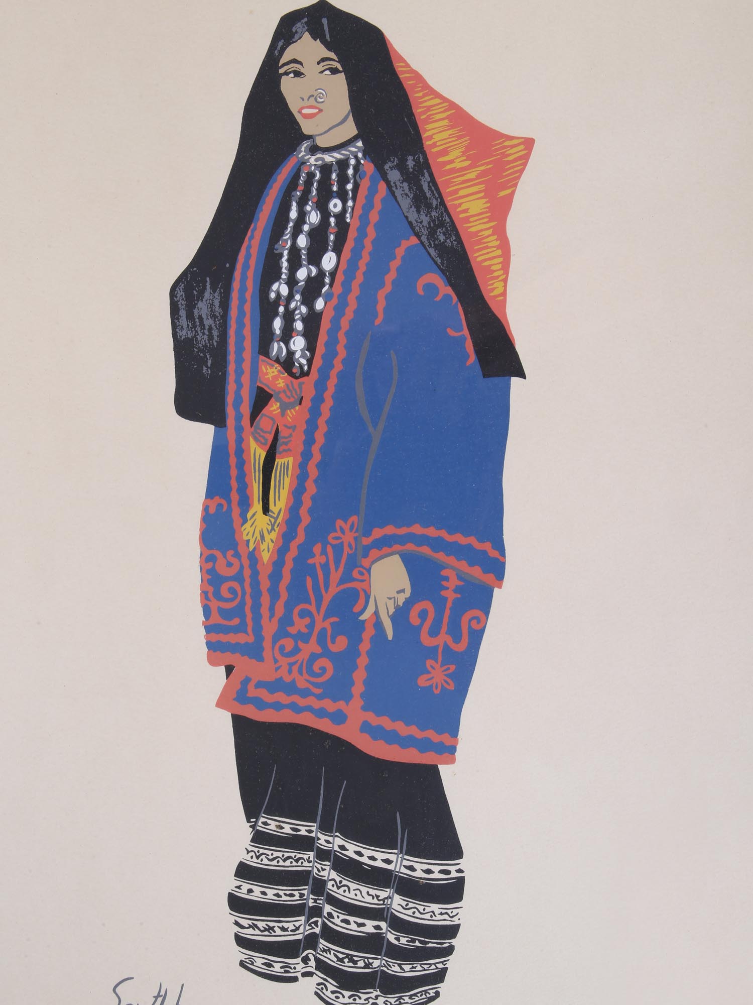 GAILEE BEDOUIN FASHION COSTUME PRINT BY SOUTHBY PIC-1